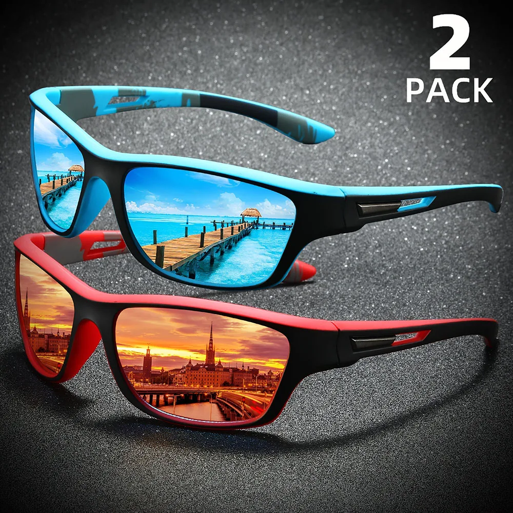 Sunglasses Polarized Men - 2pcs Polarized Wrap Around Sunglasses for