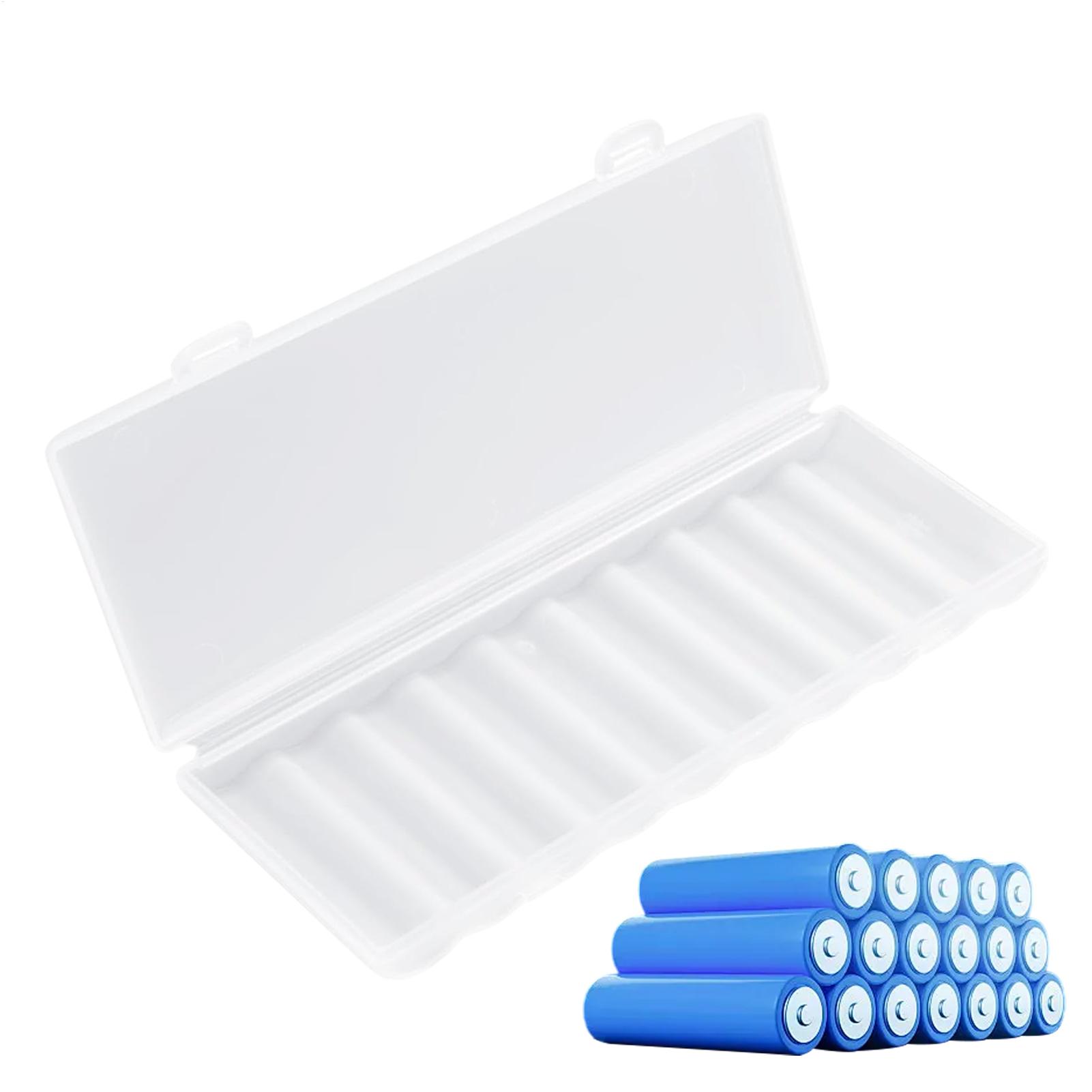 Men Accessories Organiser - 10 Slots Portable Transparent Plastic Battery