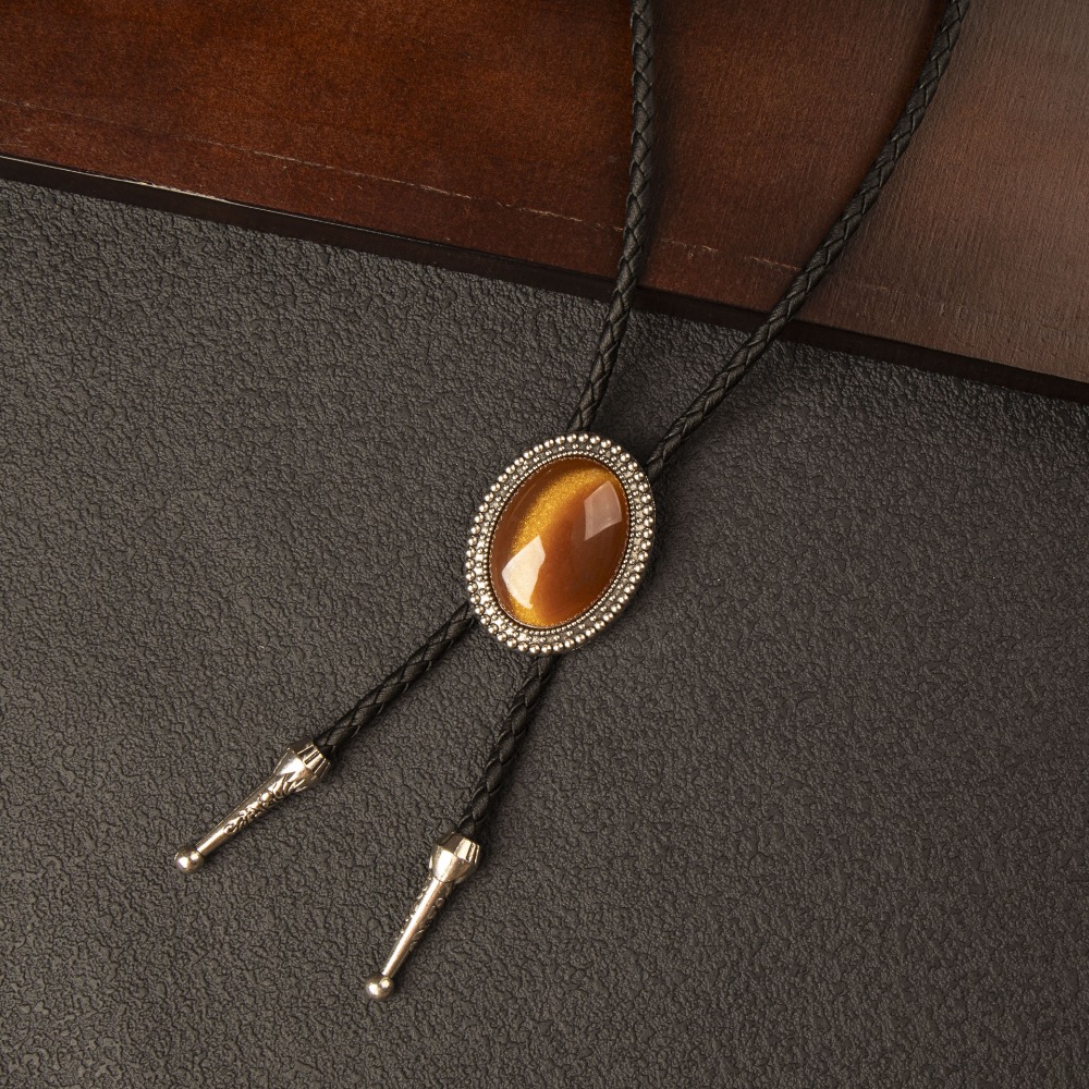 Men Accessories Neck Chain - Vintage Bolo Tie Metal Sweater Chain