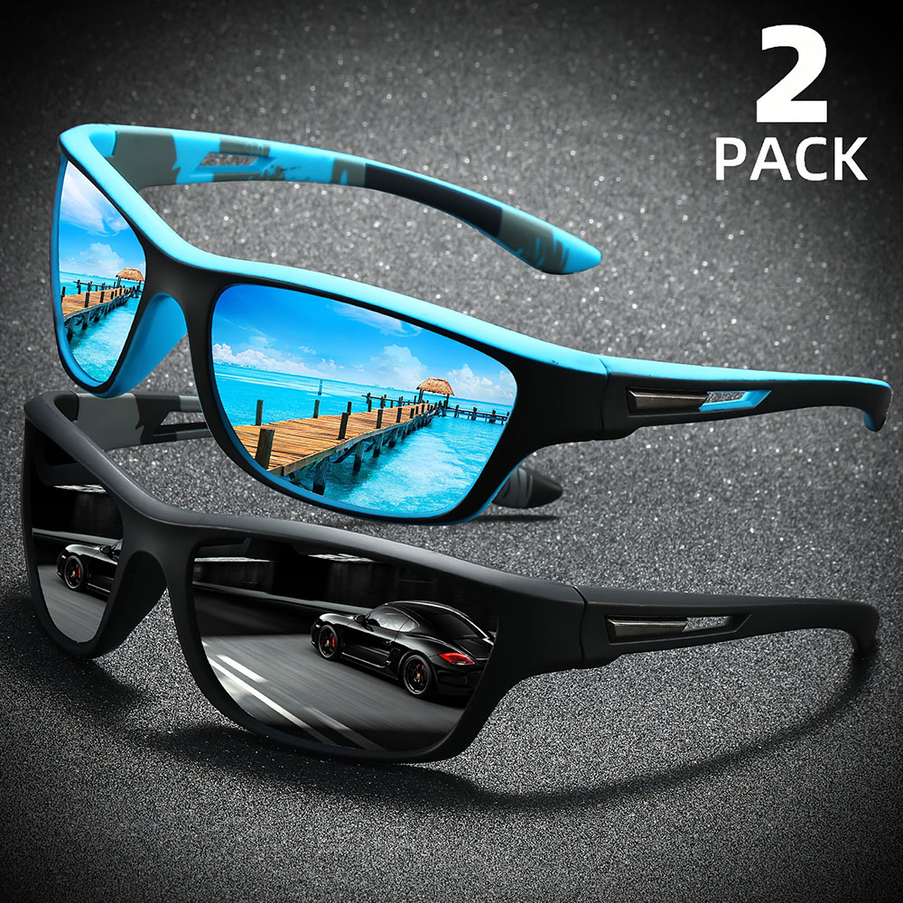 2pcs Polarized Wrap Around Sun - Sunglasses Polarized Men review and price