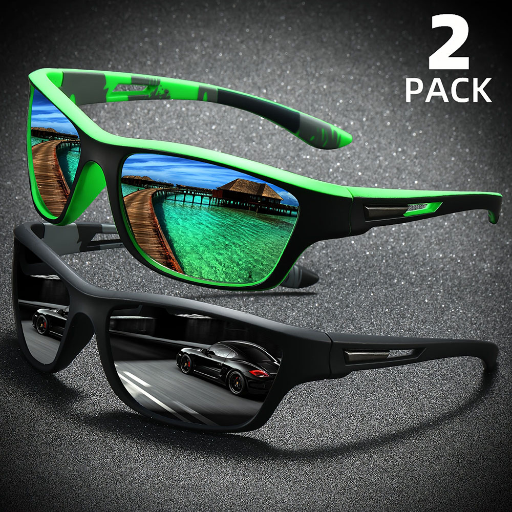 2pcs Polarized Wrap Around Sun - Sunglasses Polarized Men review and price