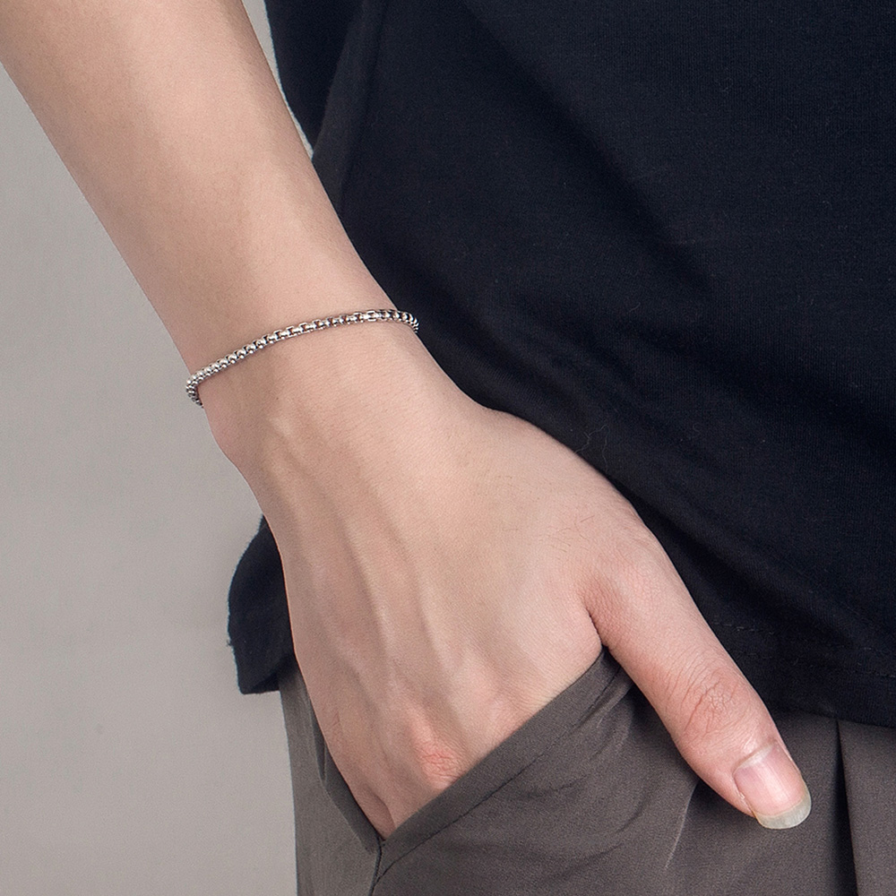 Unisex 925 Sterling Silver Cuf - Men Accessories Chain And Bracelet review and price