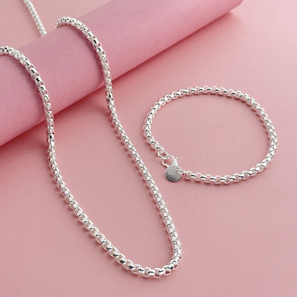 925 Sterling Silver 4mm Round  - Men Accessories Chain And Bracelet review and price