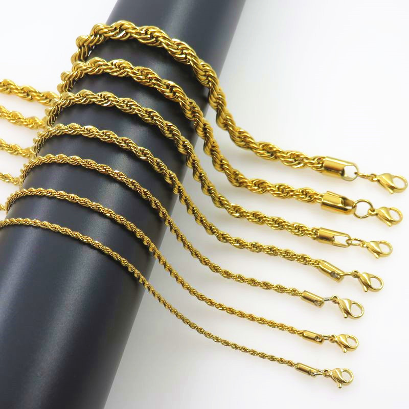 Stainless Steel Twist Rope Lon - Men Accessories Neck Chain review and price