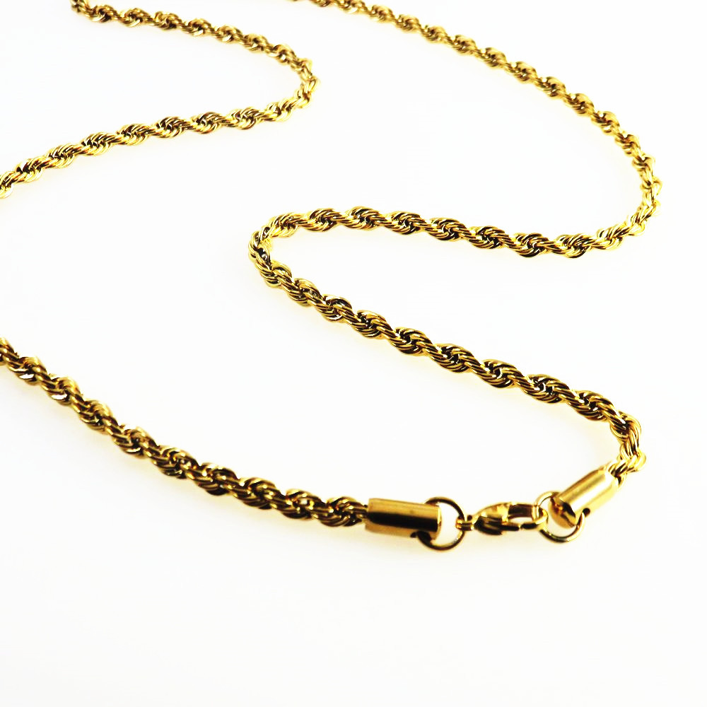 Stainless Steel Twist Rope Lon - Men Accessories Neck Chain review and price