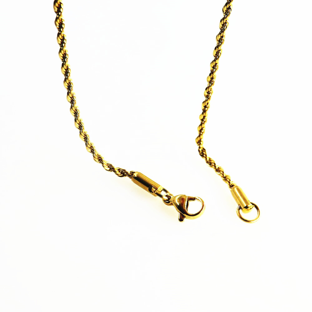 Stainless Steel Twist Rope Lon - Men Accessories Neck Chain review and price