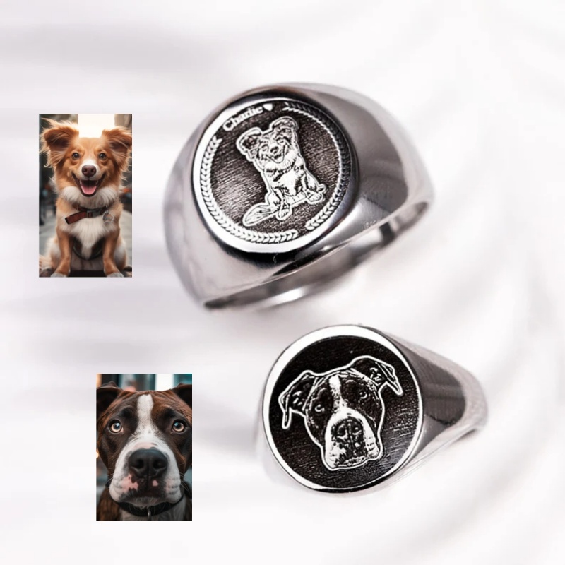 Custom Engrave Photo Signet Ri - Men Accessories Wedding review and price