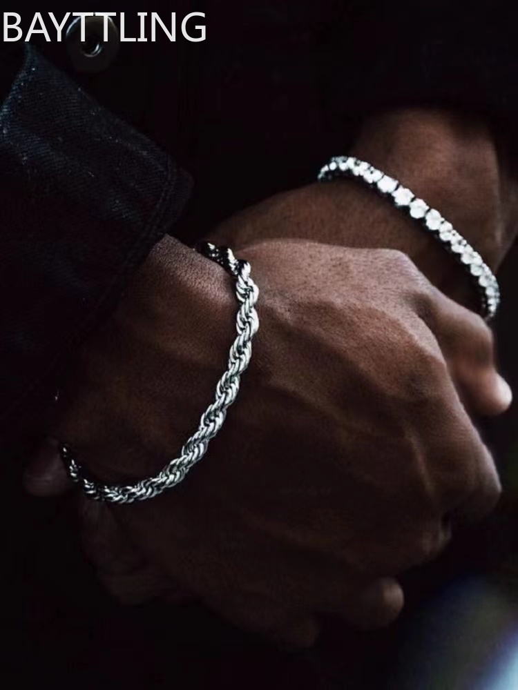 Hip-Hop Rock 925 sterling silv - Men Accessories Chain And Bracelet review and price