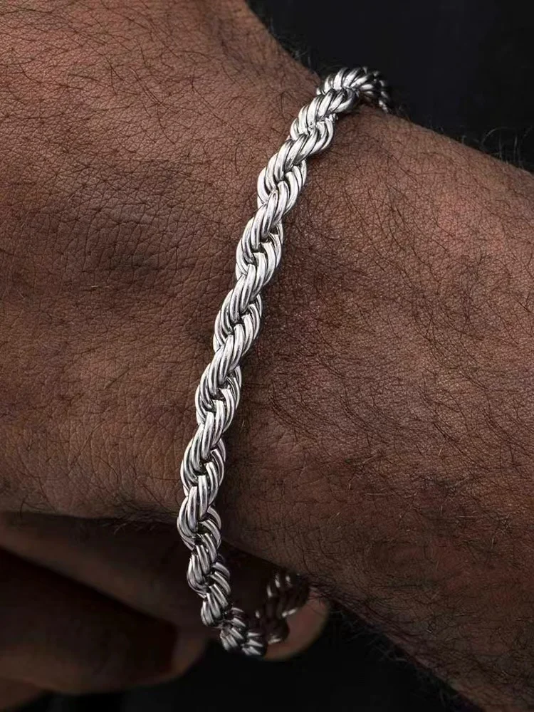 Hip-Hop Rock 925 sterling silv - Men Accessories Chain And Bracelet review and price