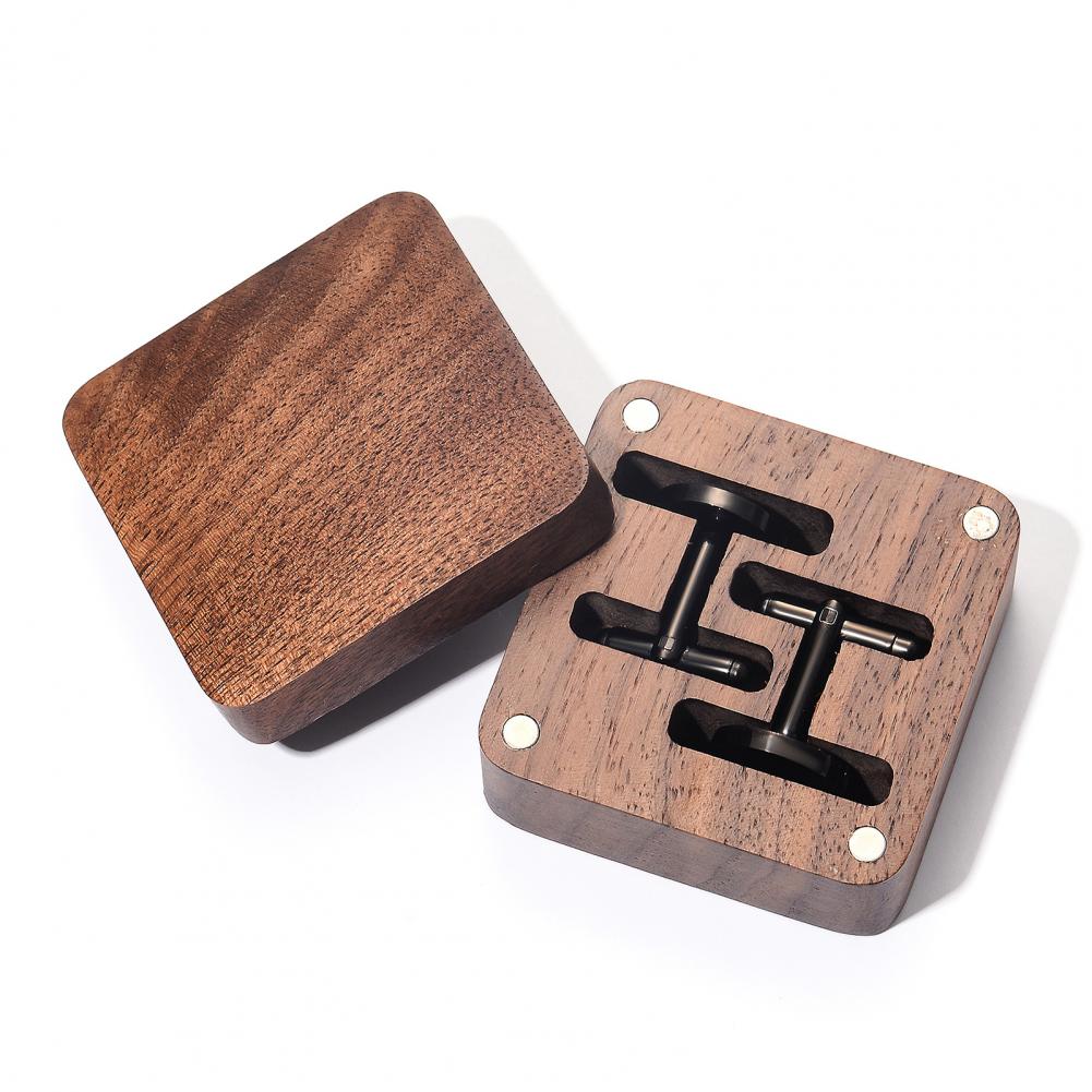 Walnut Cufflink Box Solid Wood - Men Accessories Organiser review and price