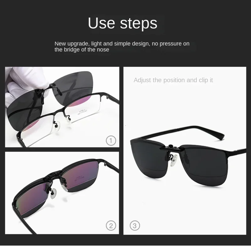 New Square Clip on Sunglasses  - Sunglasses Polarized Men review and price