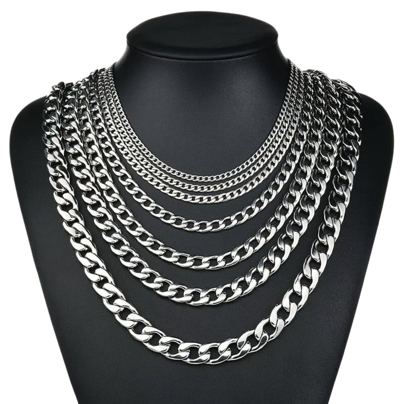 YQ 3MM-10MM 316L Stainless Ste - Men Accessories Neck Chain review and price