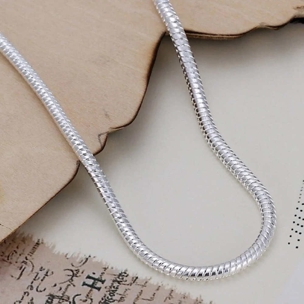 925 Silver 3MM Snake 16-23CM C - Men Accessories Chain And Bracelet review and price